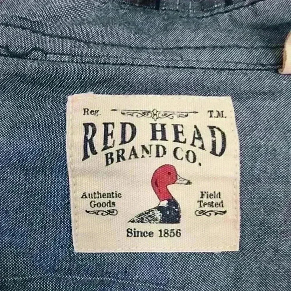 Red Head Men's Blue Plaid Button Down 100% Cotton 2XL Work Casual Outdoors Fall - Picture 8 of 9